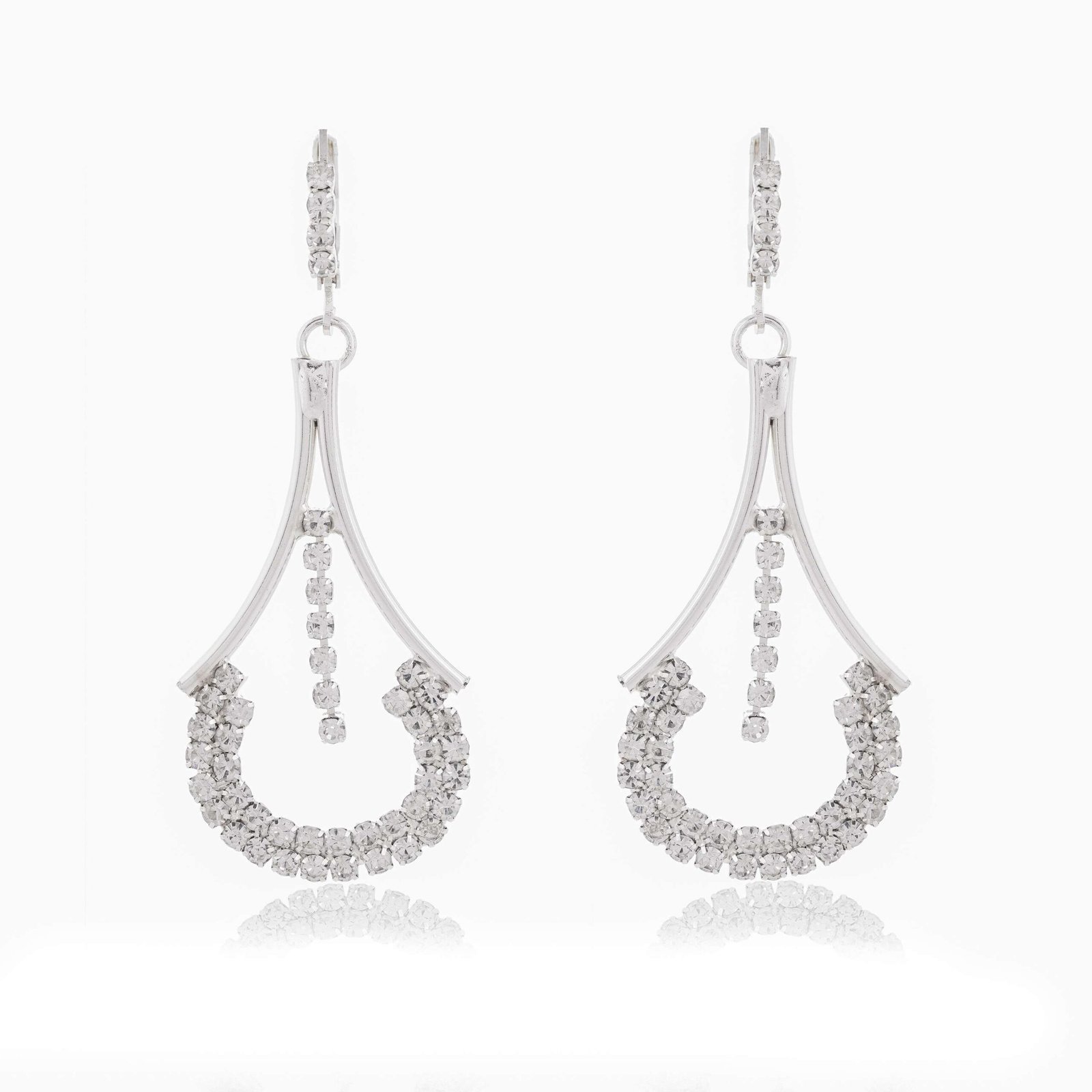 Women's Indo Western Teardrop Shaped Drop Dangles Party Wear Earrings For Women - Image 4