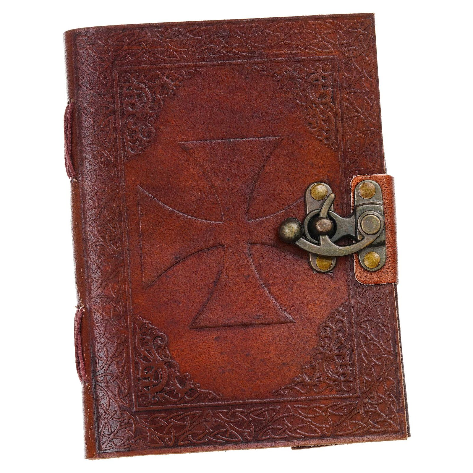 Vintage Handmade Genuine Leather Diary Journal | Premium Antique String Closure | 200 Handmade Unruled Pages DIARY-29 - Image 2